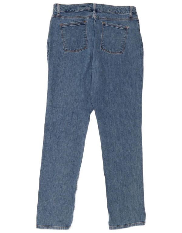 L.L.Bean Womens Classic Fit Straight Jeans US 10 Large W34 L32 Blue Cotton