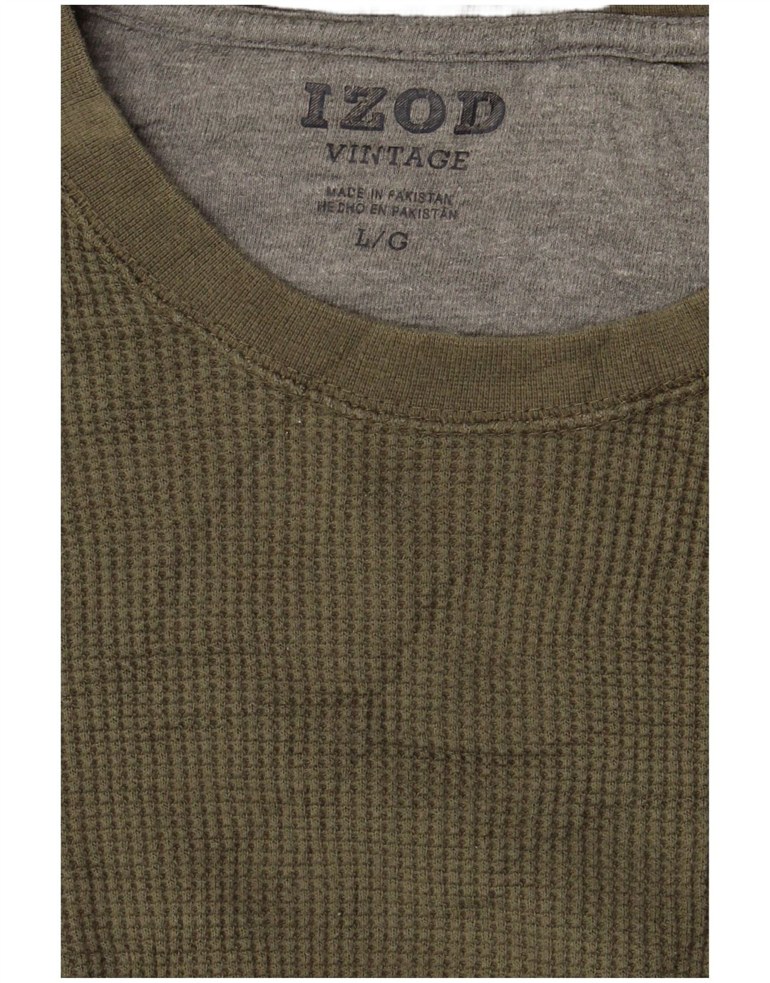 IZOD Mens Top Long Sleeve Large Khaki