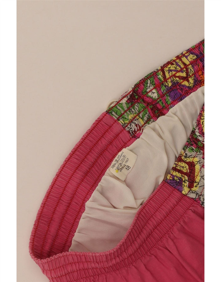 Vintage Mens Swimming Shorts IT 48 Small  Pink Cotton