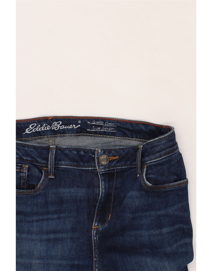 EDDIE BAUER Womens Slight Curve Slim Jeans US 10 Large W30 L32 Navy Blue Vintage Eddie Bauer and Second-Hand Eddie Bauer from Messina Hembry 