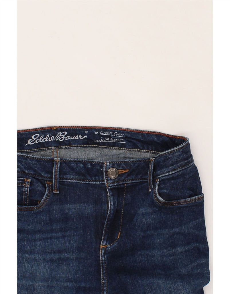 EDDIE BAUER Womens Slight Curve Slim Jeans US 10 Large W30 L32 Navy Blue Vintage Eddie Bauer and Second-Hand Eddie Bauer from Messina Hembry 