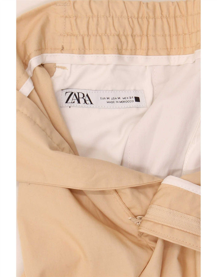 Zara Mens Wide Leg Chino Trousers Medium W31 L30 Beige