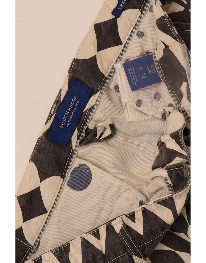 Scotch & Soda Mens Chino Shorts W32 Medium Black Geometric