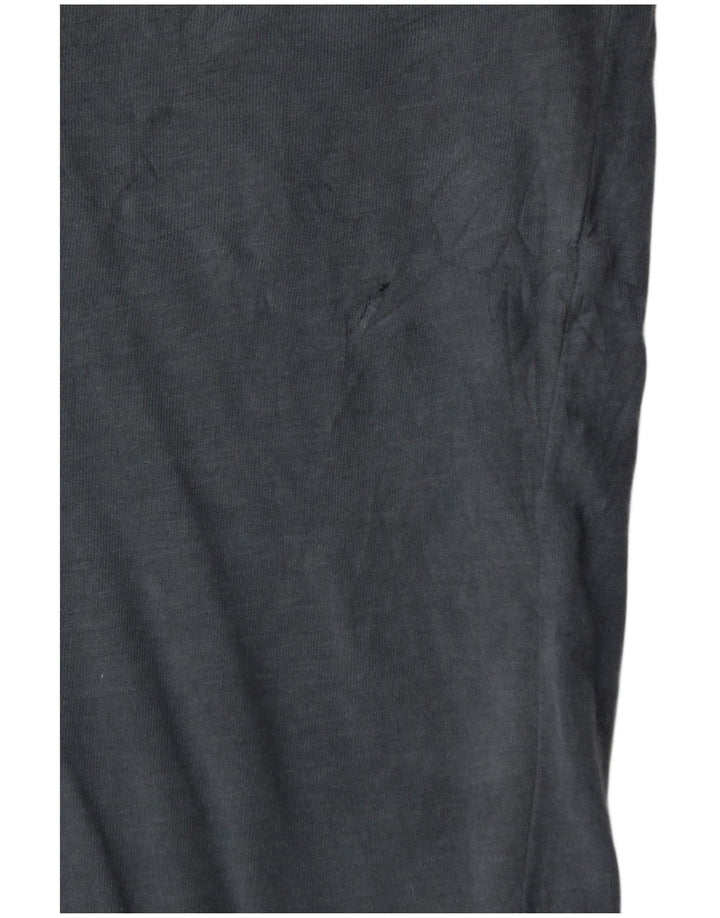 ALL SAINTS Mens Top Long Sleeve Large Grey Cotton