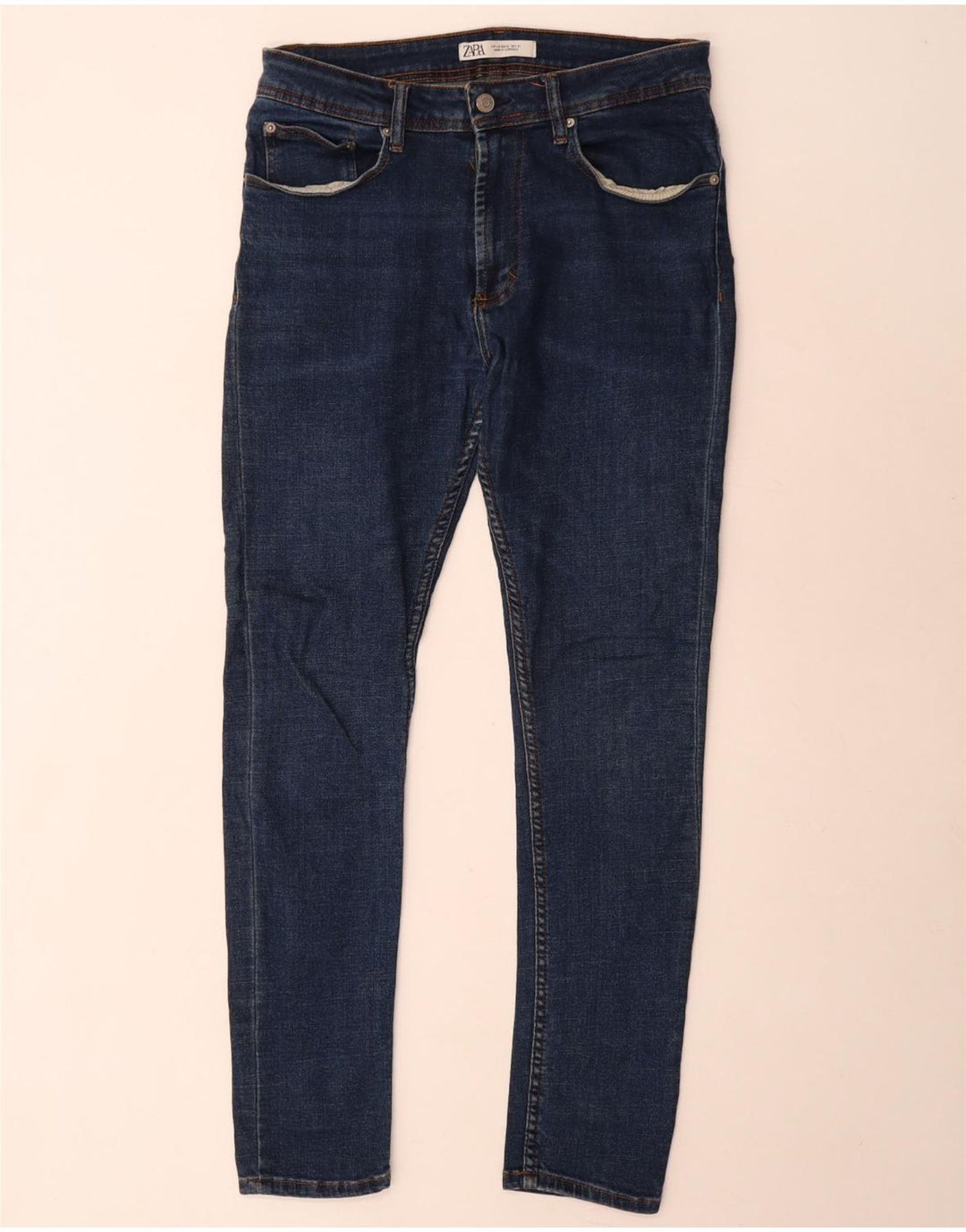 Zara Mens Skinny Jeans EU 40 Medium W31 L31 Navy Blue