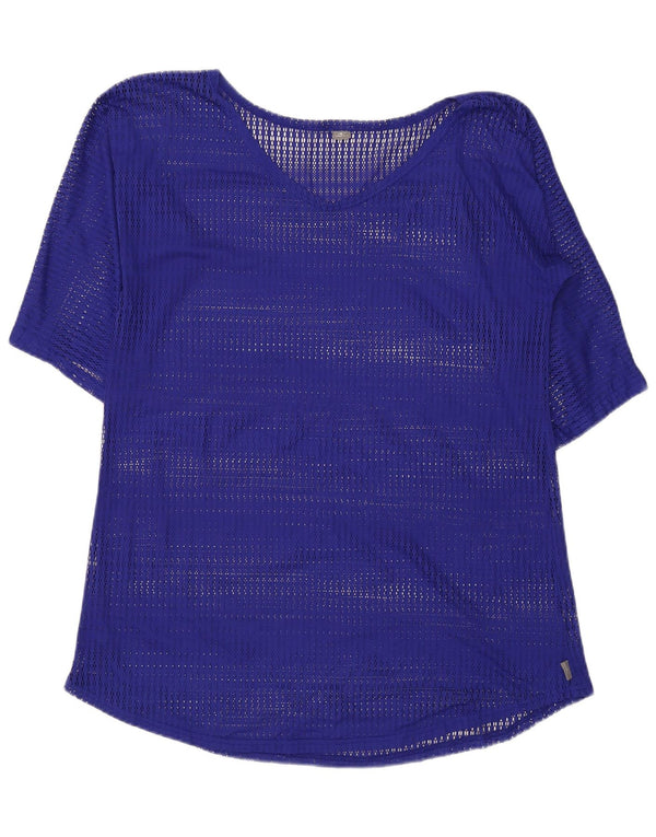 O'Neill Womens See Through T-Shirt Top UK 18 XL Blue