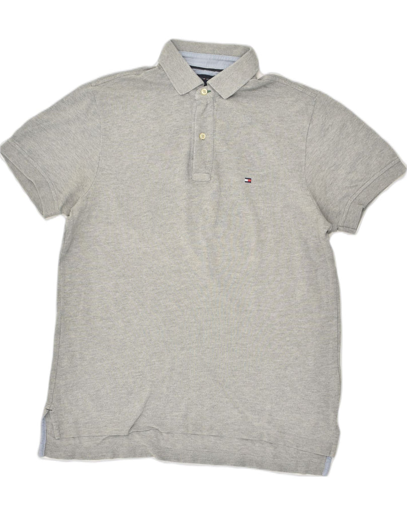 TOMMY HILFIGER Mens Polo Shirt Small Grey Cotton | Vintage Tommy Hilfiger | Thrift | Second-Hand Tommy Hilfiger | Used Clothing | Messina Hembry 