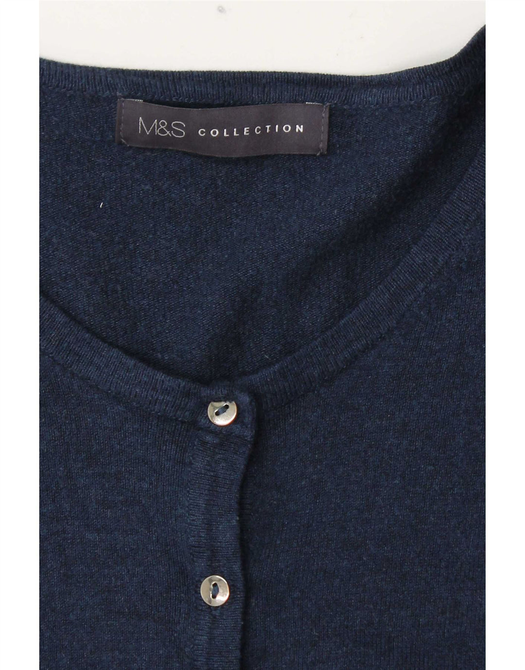 Marks & Spencer Womens Cardigan Sweater UK 14 Large Navy Blue