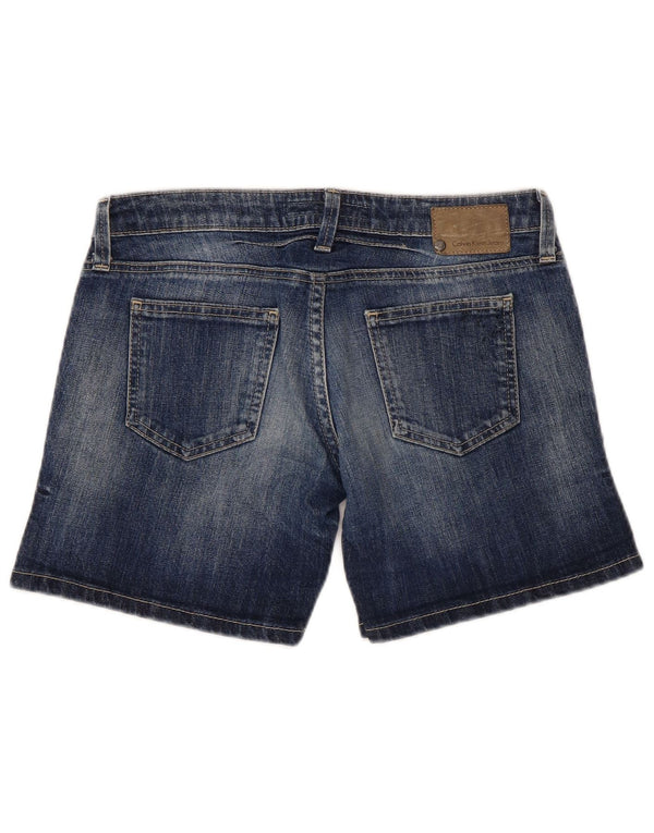 Calvin Klein Jeans Womens Super Low Denim Shorts W27  Small Blue Cotton