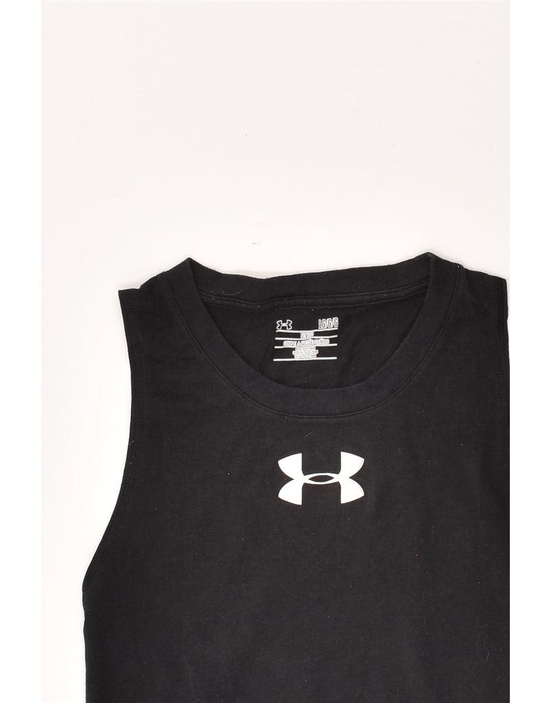 UNDER ARMOUR Mens Fitted Graphic Vest Top Large Black | Vintage Under Armour | Thrift | Second-Hand Under Armour | Used Clothing | Messina Hembry 
