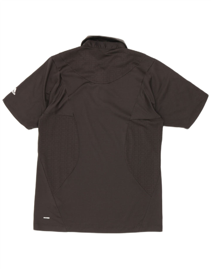 Adidas Mens Polo Shirt Medium Black Polyester Sports