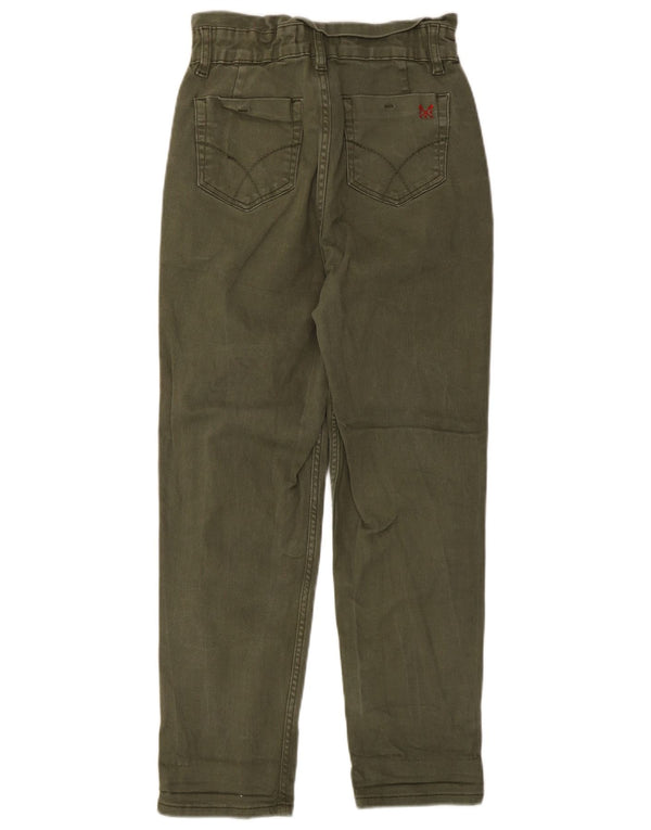 Crew Clothing Womens High Waist Cropped Trousers UK 8 Small W26 L25 Khaki