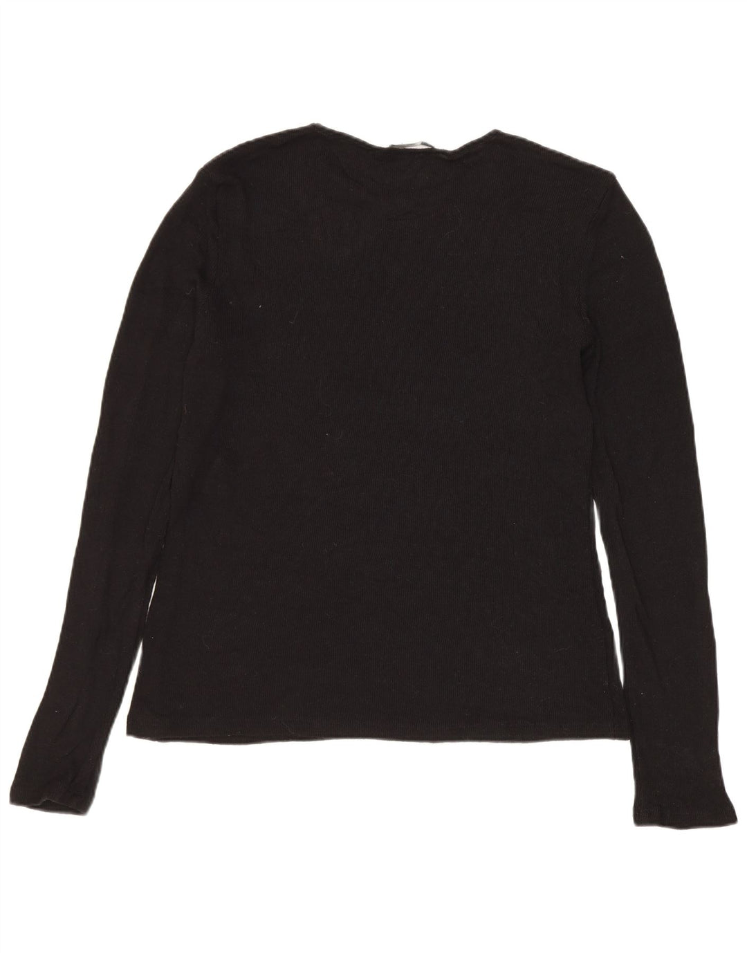 ZARA Womens Boat Neck Jumper Sweater UK 12 Medium Black Viscose