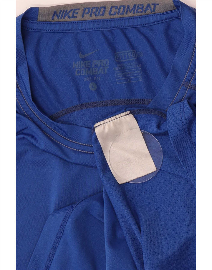 Nike Mens Dri Fit T-Shirt Top Large Blue Polyester