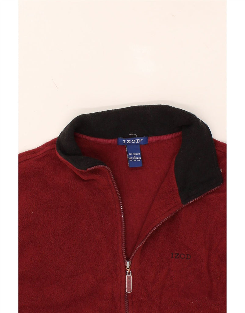 IZOD Mens Fleece Gilet UK 40 Large Red Polyester Vintage Izod and Second-Hand Izod from Messina Hembry 