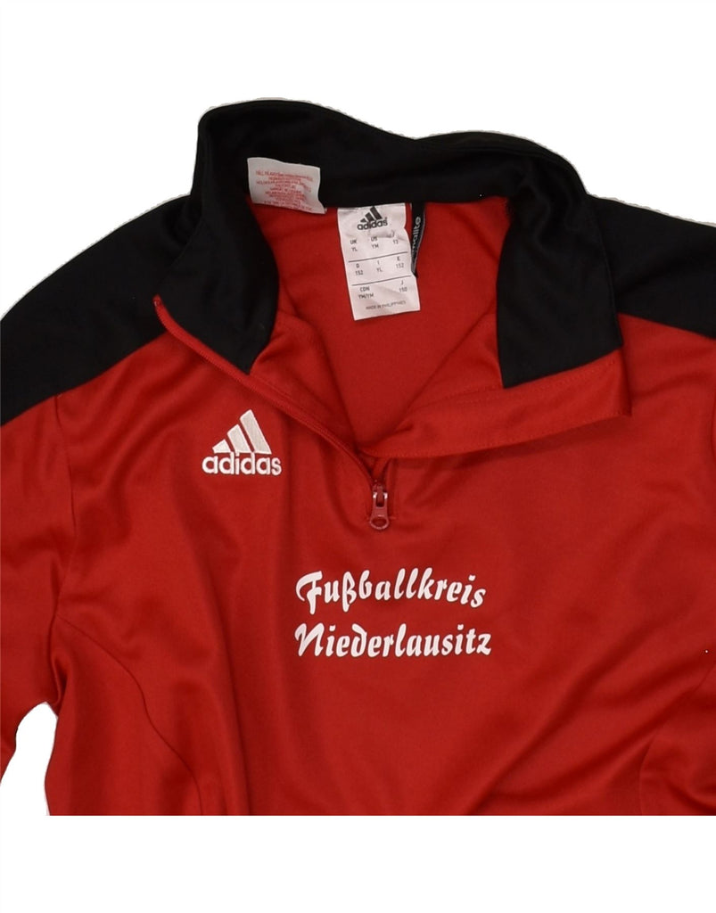 ADIDAS Boys DFB-Stutzpunkt Pullover Tracksuit Top 11-12 Years Large Red | Vintage Adidas | Thrift | Second-Hand Adidas | Used Clothing | Messina Hembry 