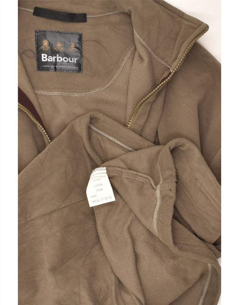 BARBOUR Mens Fleece Jacket UK 40 Large  Khaki Polyester | Vintage Barbour | Thrift | Second-Hand Barbour | Used Clothing | Messina Hembry 