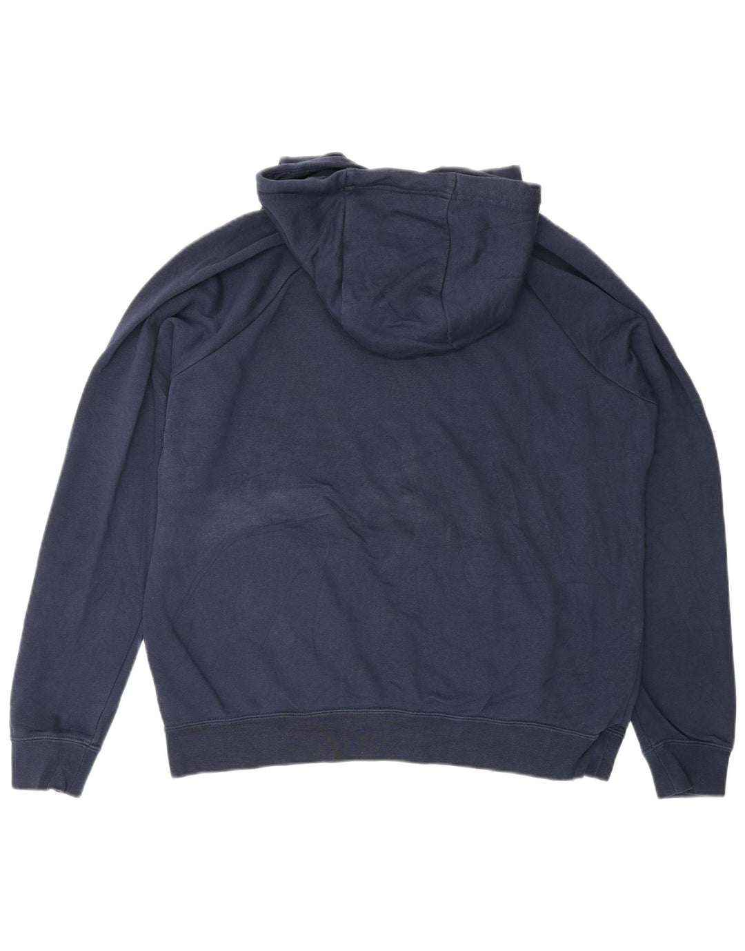 Nike Womens Hoodie Jumper UK 14 Medium Navy Blue Cotton