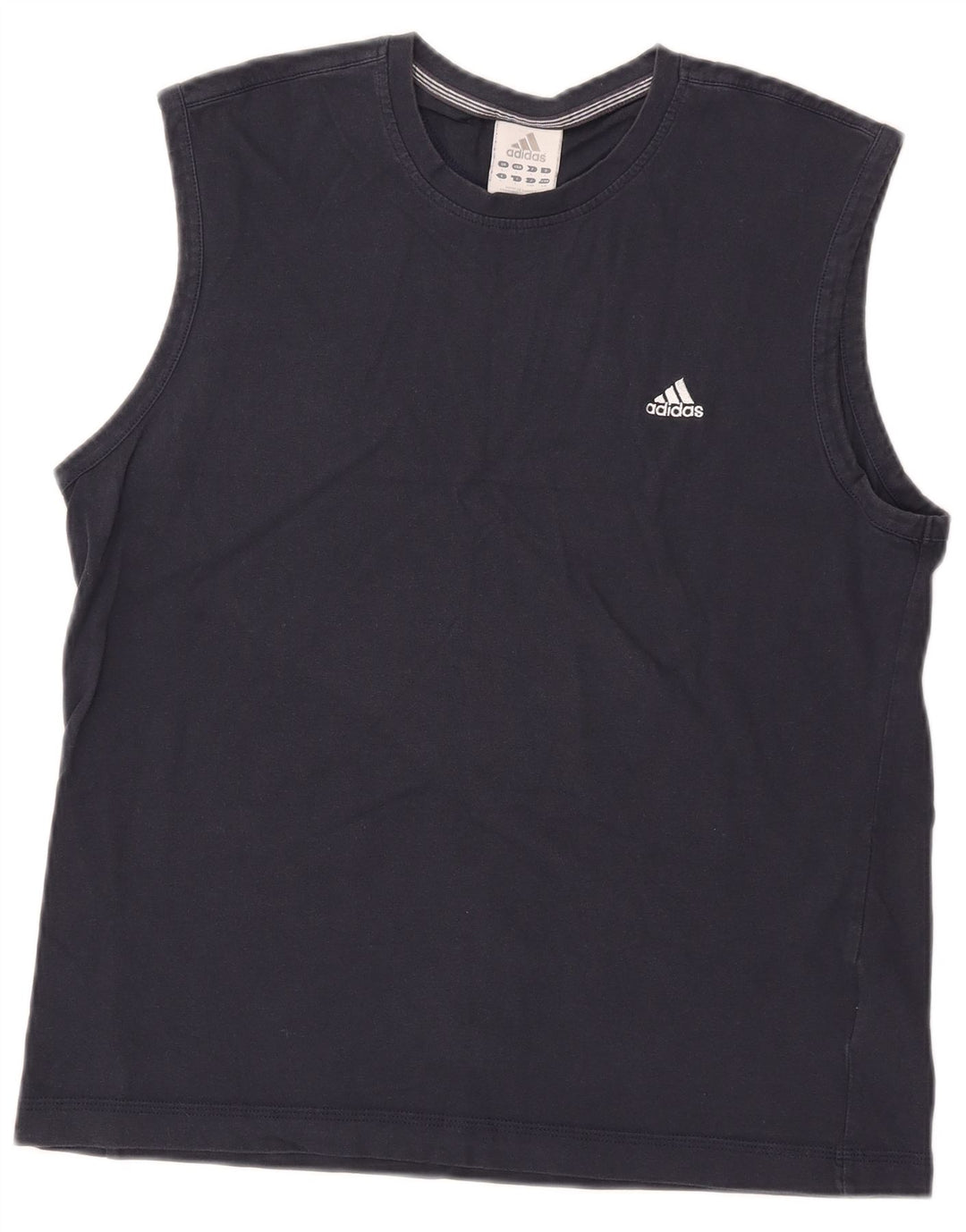 Adidas Mens Vest Top Large Navy Blue Cotton
