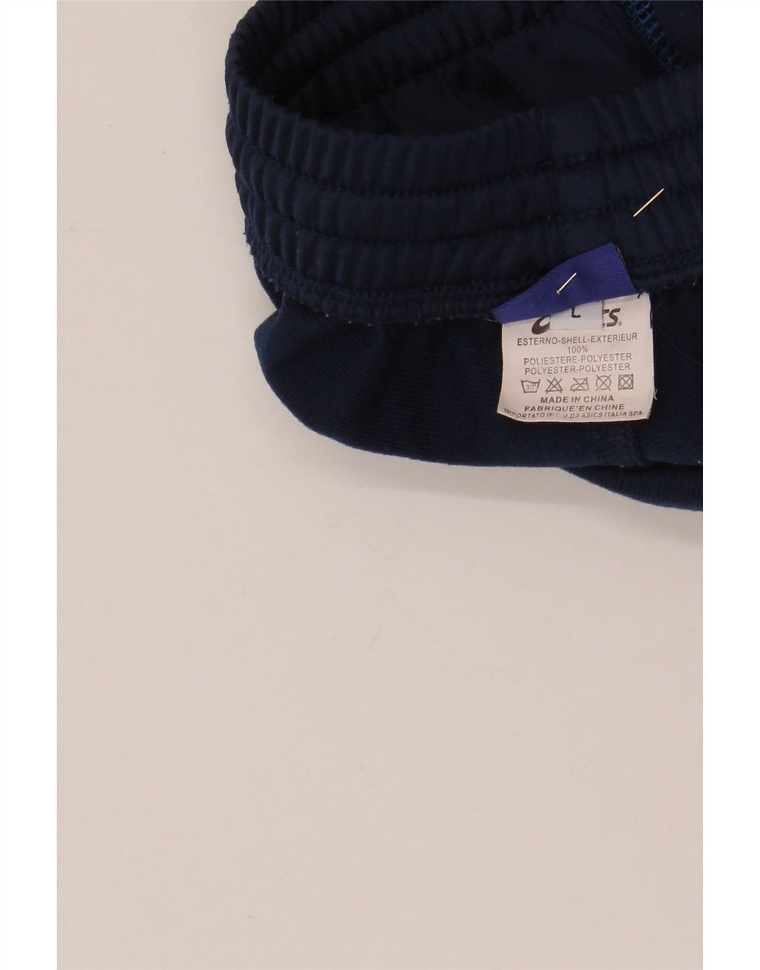 ASICS Mens Tracksuit Trousers Large Navy Blue Polyester