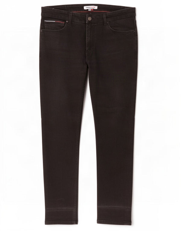 Tommy Hilfiger Mens Simon Skinny Jeans W36 L30 Black Cotton