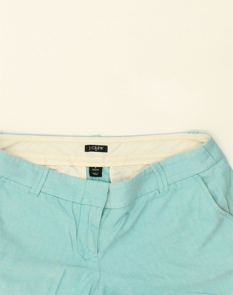 J. CREW Womens City Fit Chino Shorts US 4 Small W30 Blue Cotton | Vintage J. Crew | Thrift | Second-Hand J. Crew | Used Clothing | Messina Hembry 