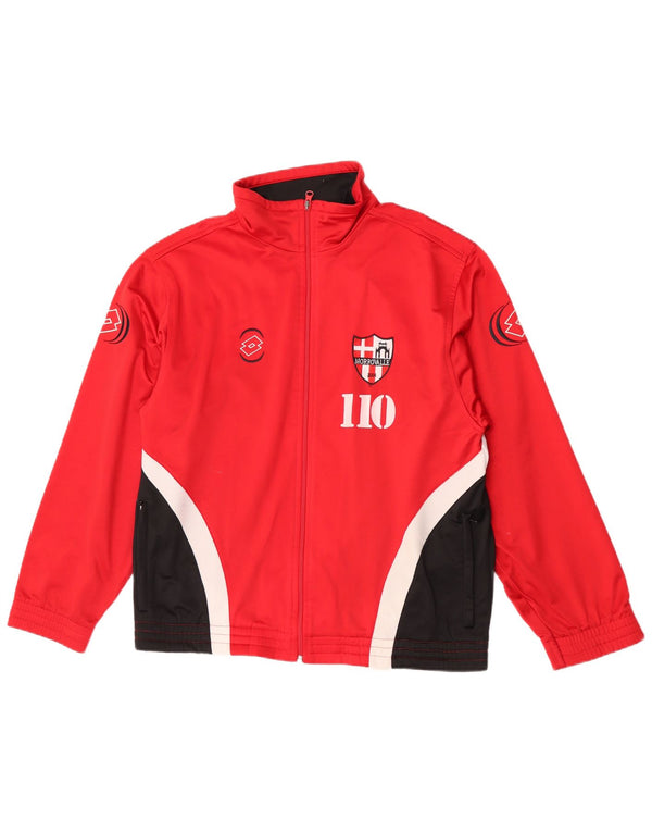Lotto Mens Graphic Tracksuit Top Jacket UK 38/40 Medium Red Colourblock