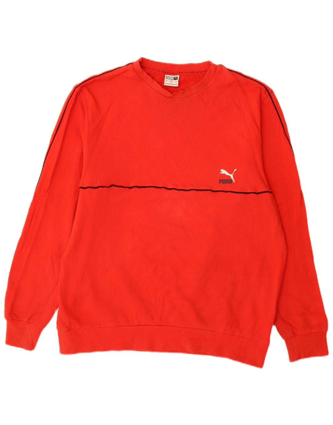 Puma Mens Sweatshirt Jumper Large Red Cotton