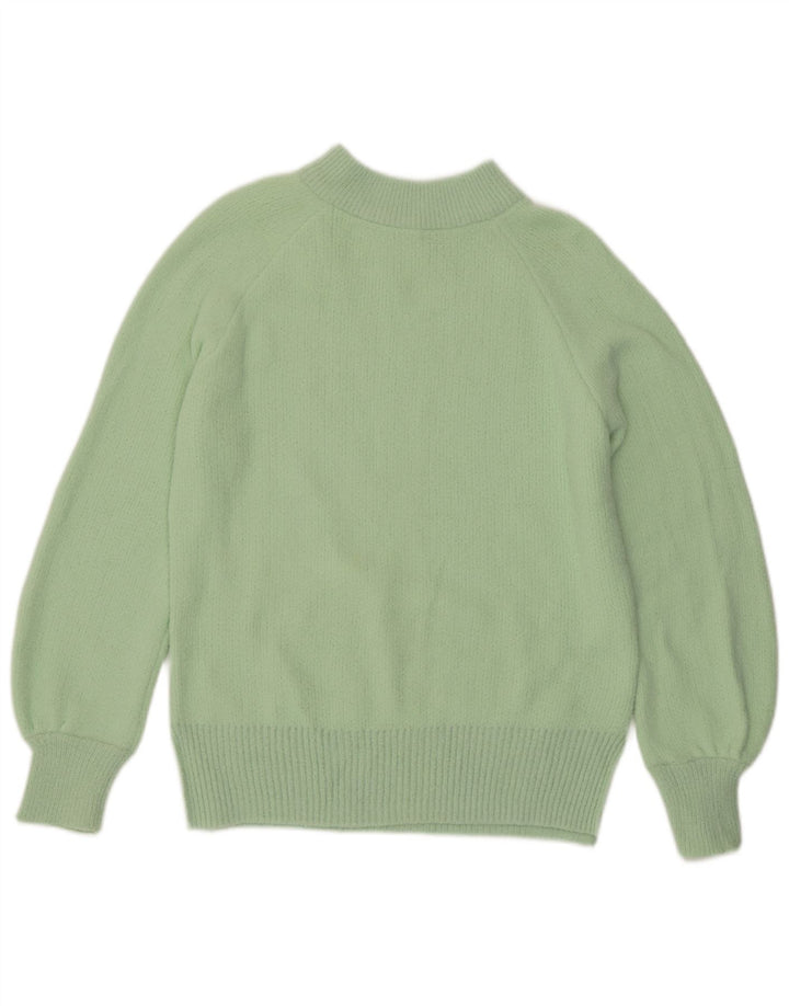 Marks & Spencer Womens Turtle Neck Jumper Sweater UK 10 Small Green