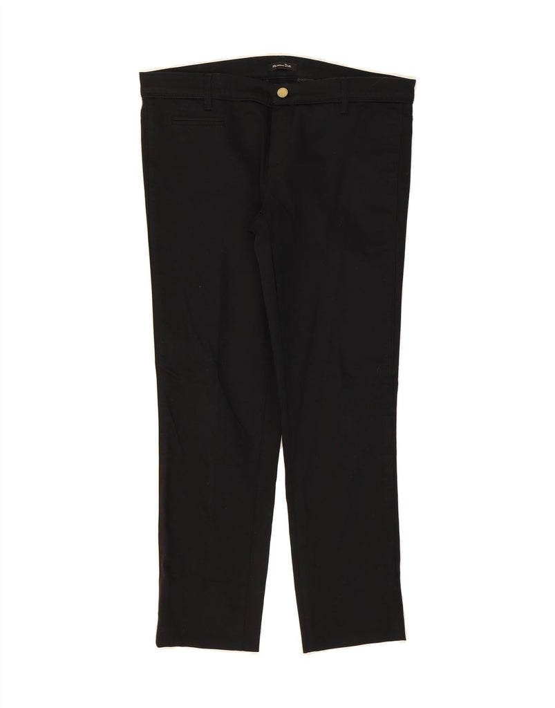 MASSIMO DUTTI Womens Straight Casual Trousers EU 40 Medium W30 L26 Black Vintage Massimo Dutti and Second-Hand Massimo Dutti from Messina Hembry 