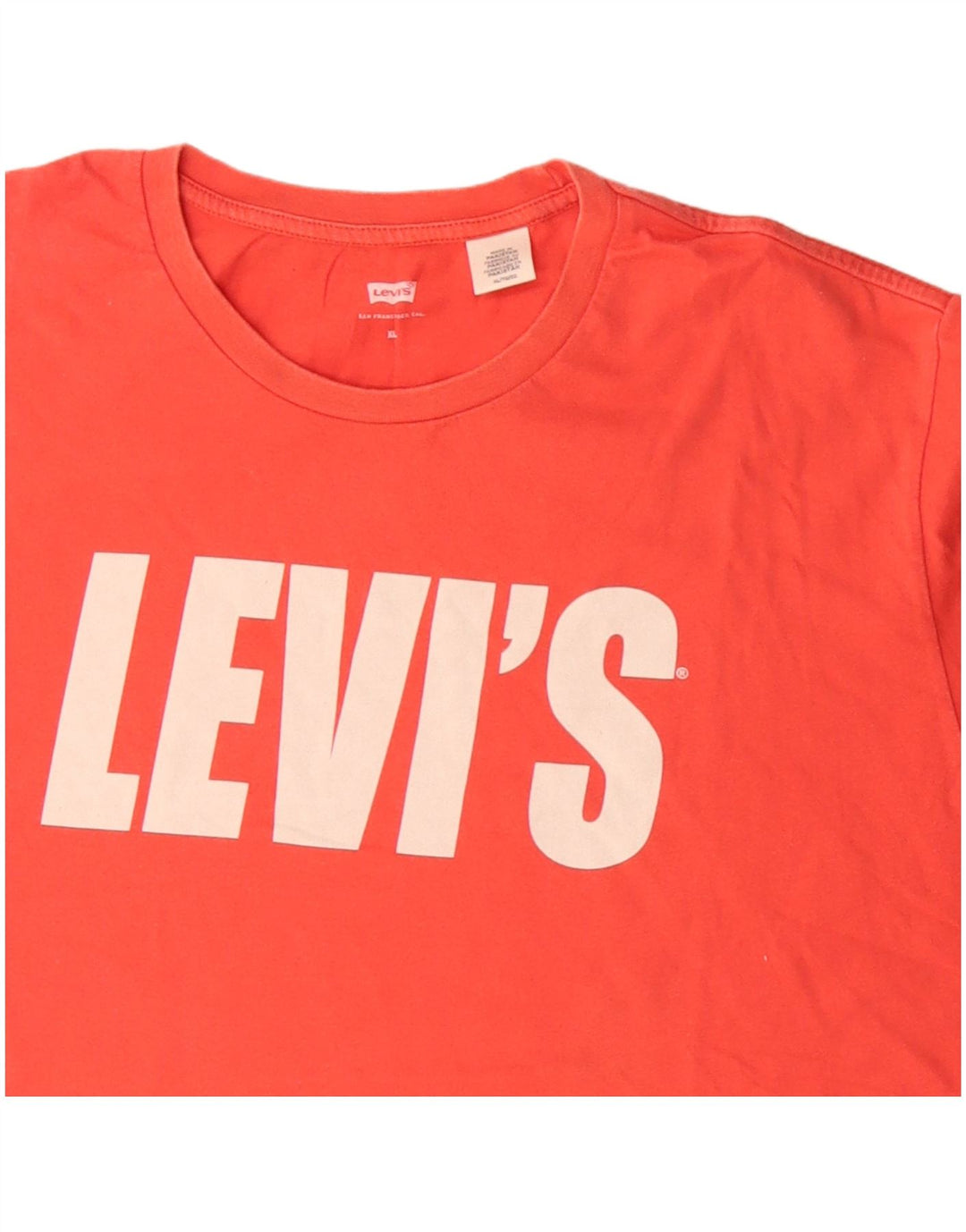 LEVI'S Mens Graphic T-Shirt Top XL Red Cotton