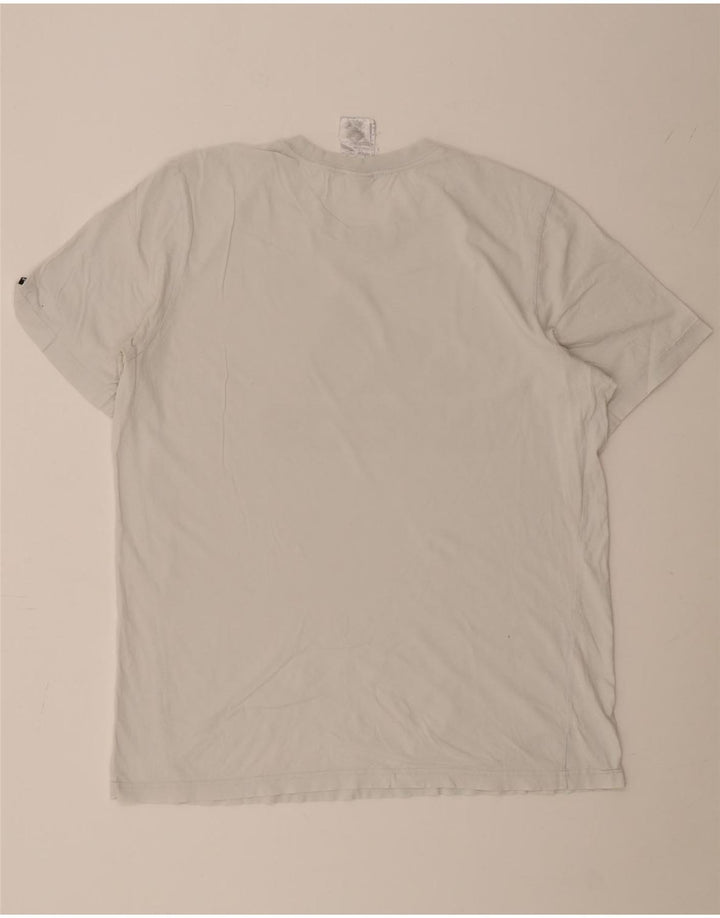 ADIDAS Mens Graphic T-Shirt Top Large White Cotton
