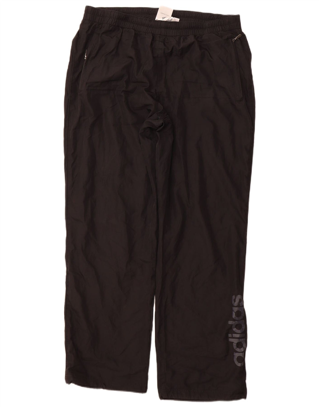ADIDAS Mens Graphic Tracksuit Trousers Large  Black Polyester