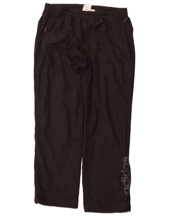 ADIDAS Mens Graphic Tracksuit Trousers Large  Black Polyester