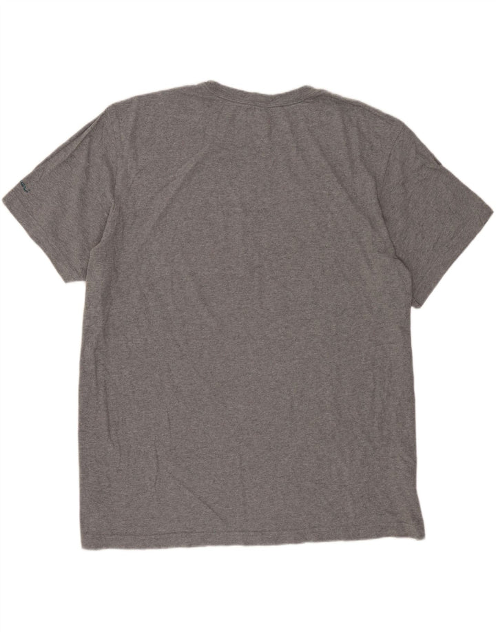 EDDIE BAUER Mens Graphic T-Shirt Top XL Grey Cotton