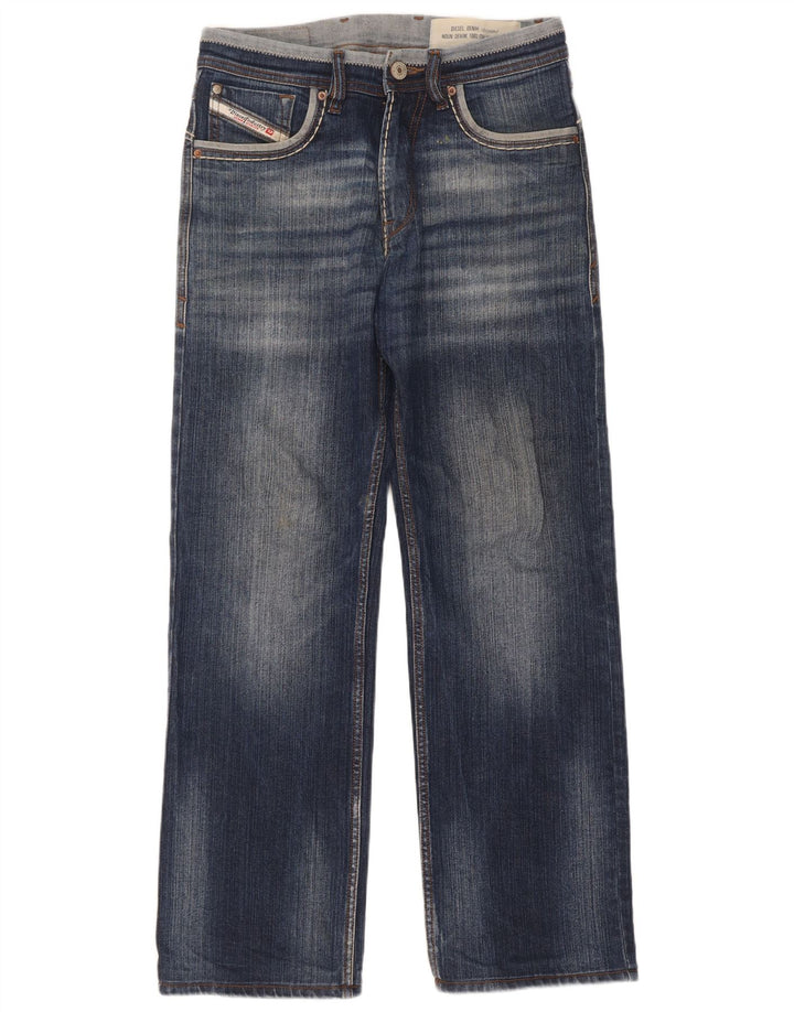 Diesel Mens Straight Jeans W30 L30 Blue Cotton