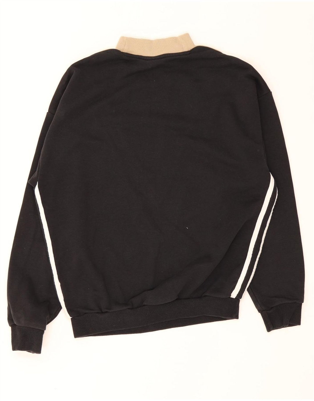 Adidas Womens Graphic Sweatshirt Jumper UK 8 Small Black Colourblock