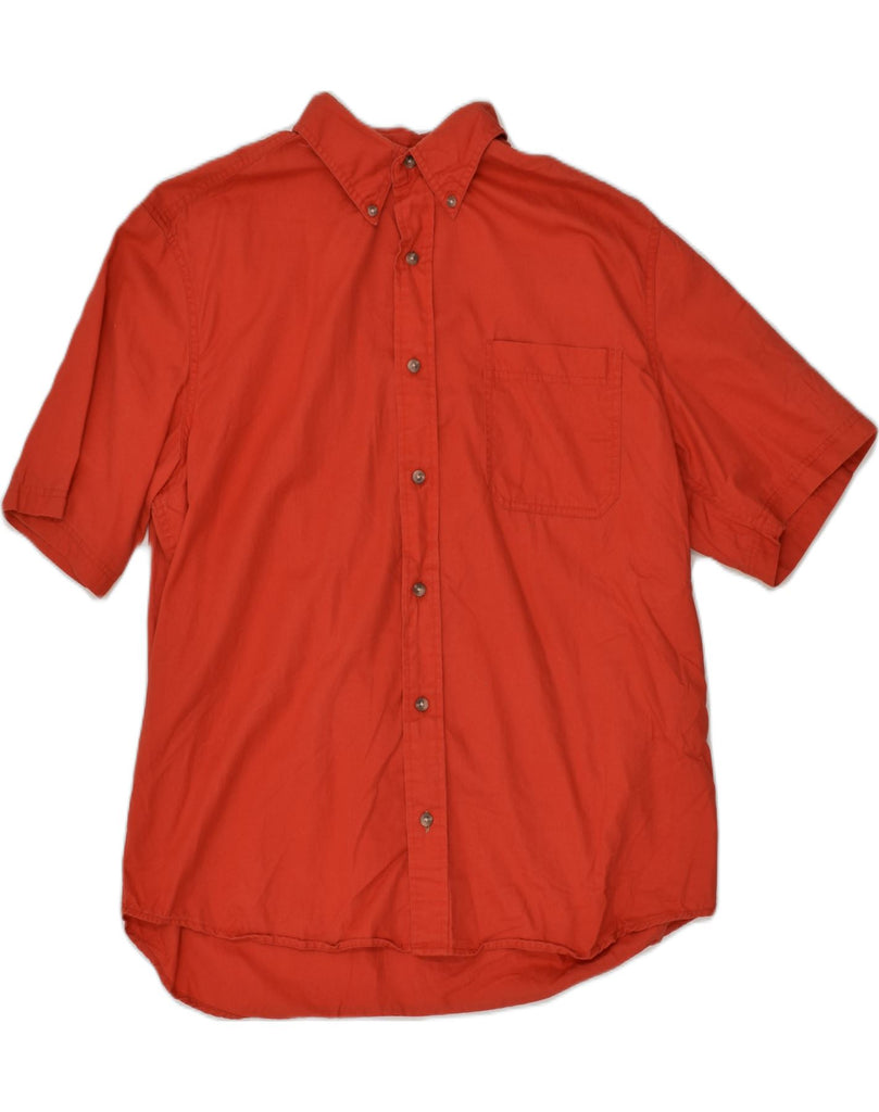 EDDIE BAUER Mens Short Sleeve Shirt Large Red Cotton | Vintage Eddie Bauer | Thrift | Second-Hand Eddie Bauer | Used Clothing | Messina Hembry 