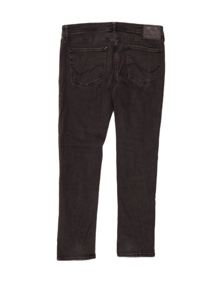 JACK & JONES Mens GLENN Slim Jeans W36 L32  Black Cotton