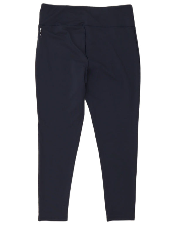 Esprit Womens Graphic Crop Leggings UK 14 Large  Navy Blue Polyester