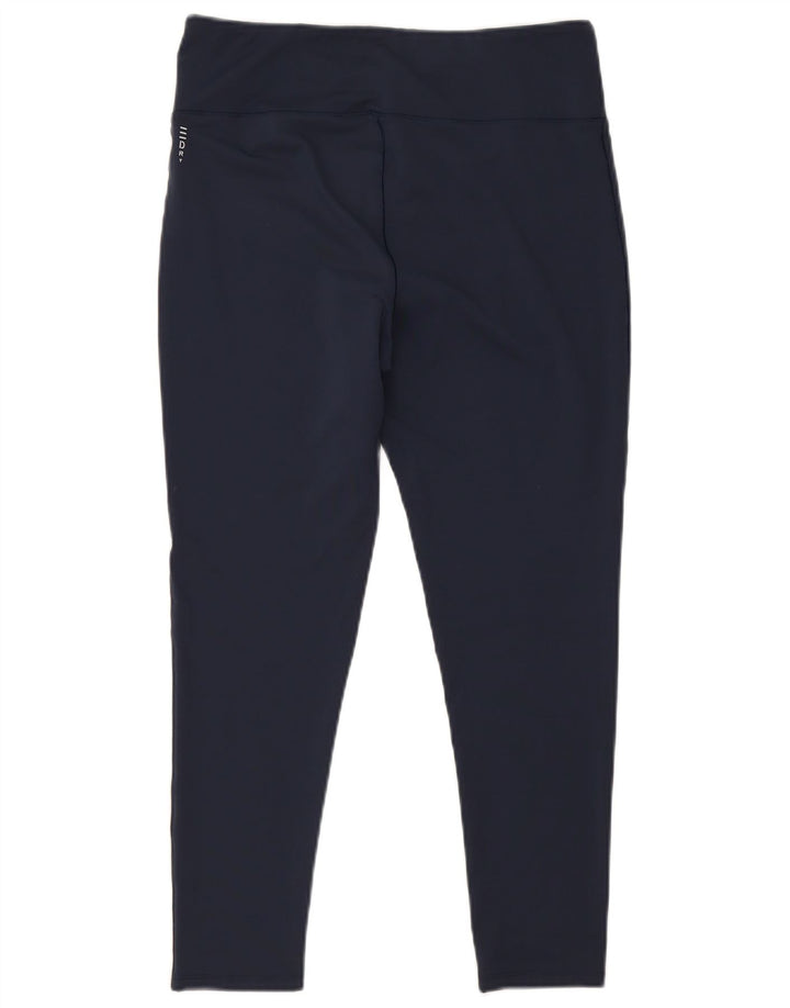 Esprit Womens Graphic Crop Leggings UK 14 Large  Navy Blue Polyester