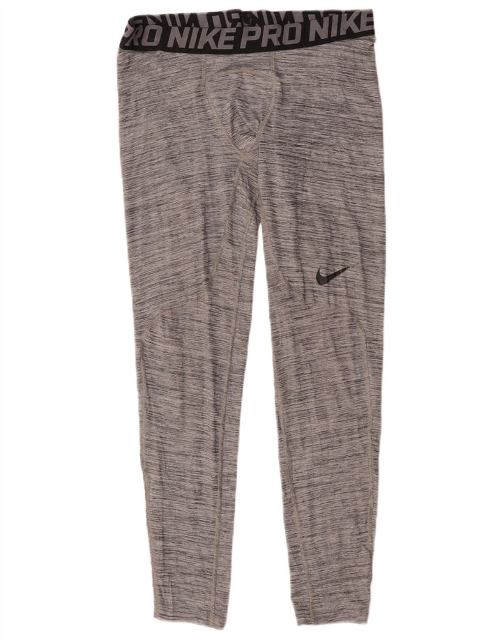 Nike Mens Dri Fit Graphic Leggings Large  Grey Flecked