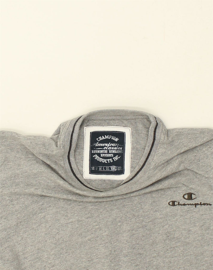 CHAMPION Mens T-Shirt Top 2XL Grey Cotton | Vintage Champion | Thrift | Second-Hand Champion | Used Clothing | Messina Hembry 