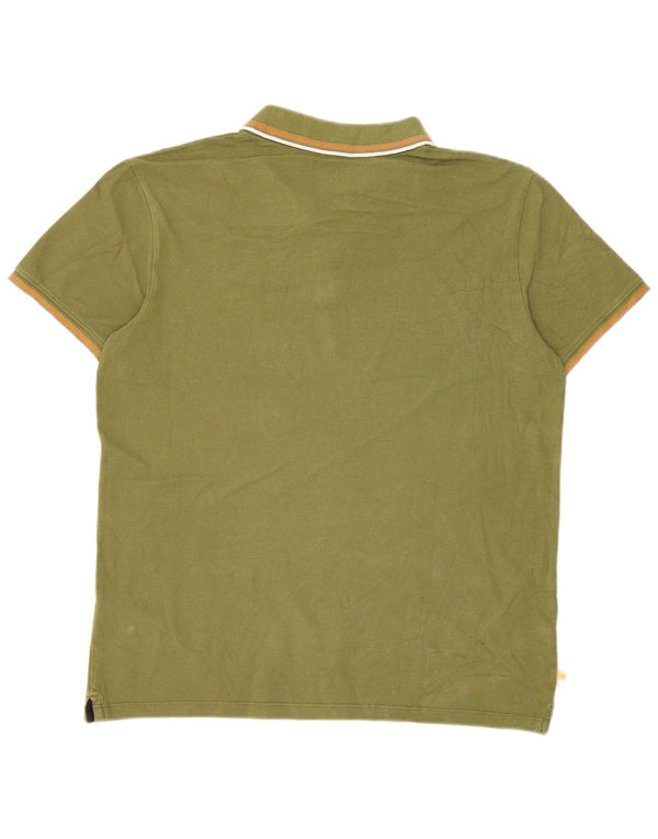 Timberland Mens Polo Shirt Large Khaki Cotton