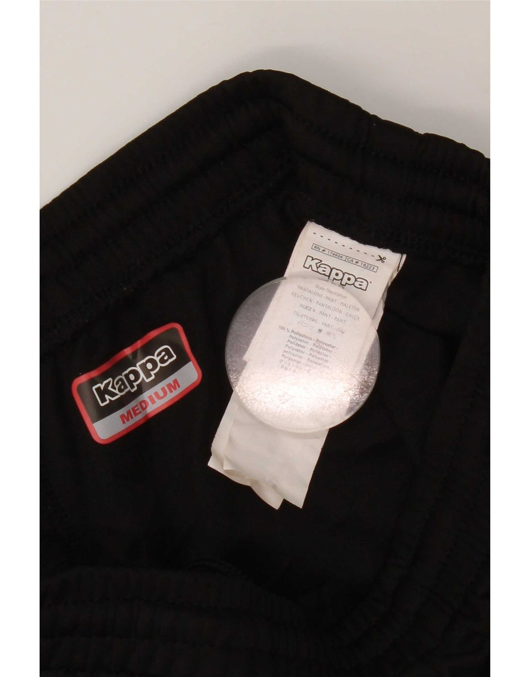 Kappa Mens Corby Rugby Club Tracksuit Trousers Medium Black Polyester