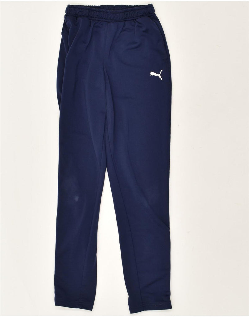 PUMA Boys Tracksuit Trousers 11-12 Years Navy Blue Polyester | Vintage Puma | Thrift | Second-Hand Puma | Used Clothing | Messina Hembry 