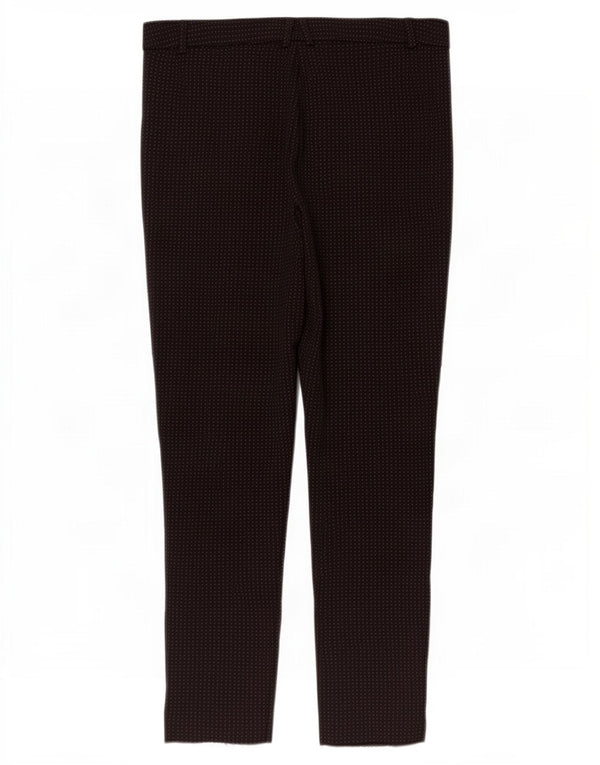 Marks & Spencer Womens Slim Suit Trousers UK 16 Large W34 L28 Black Spotted