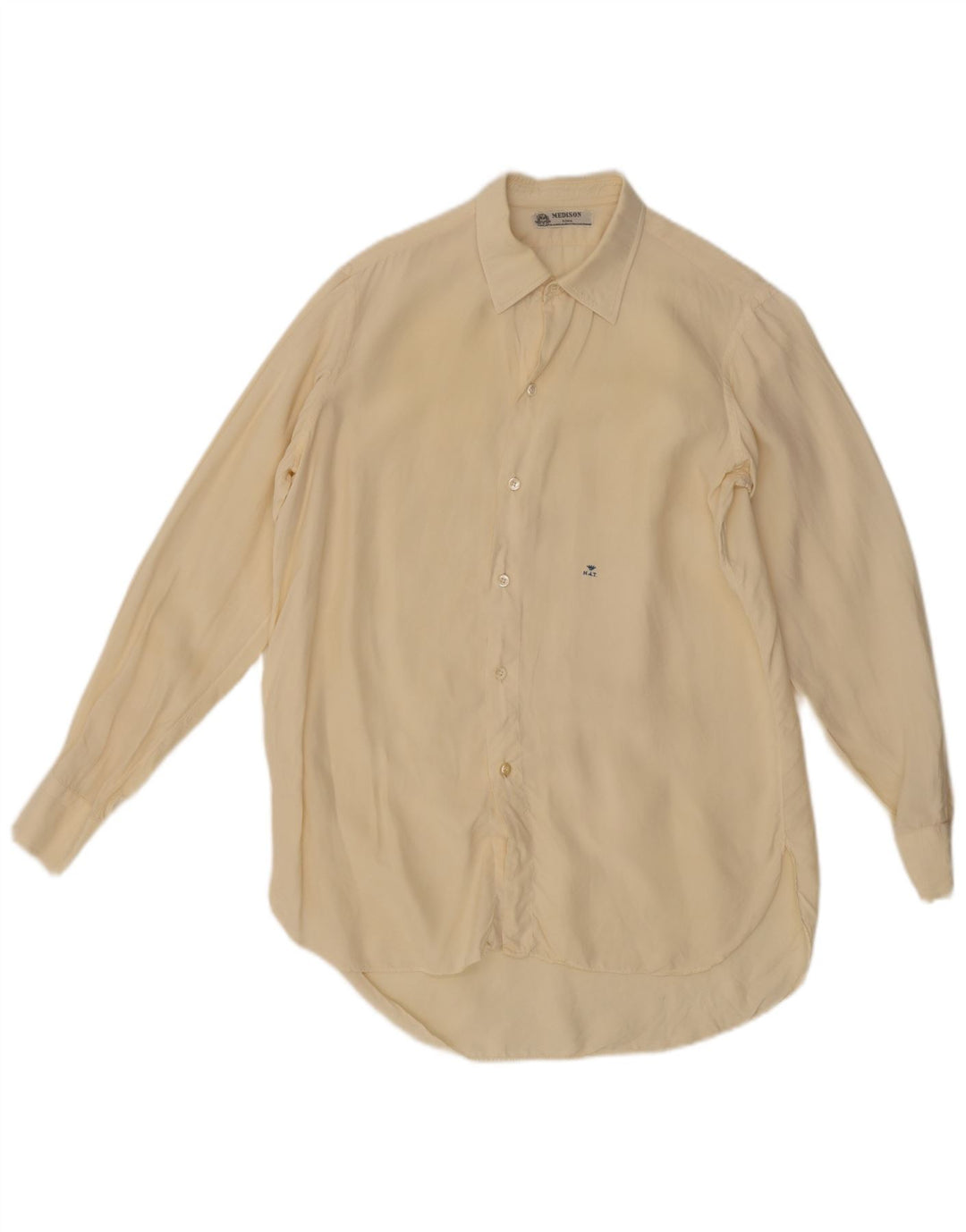Vintage Mens Shirt Medium Yellow