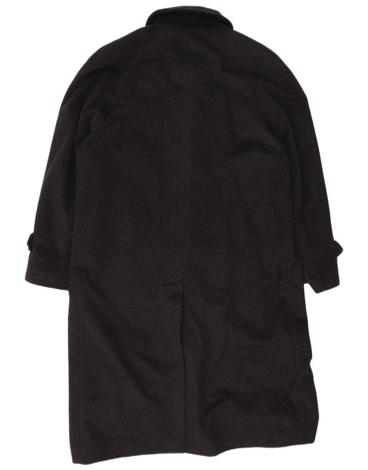 Vintage Mens Overcoat IT 52 XL Black Wool