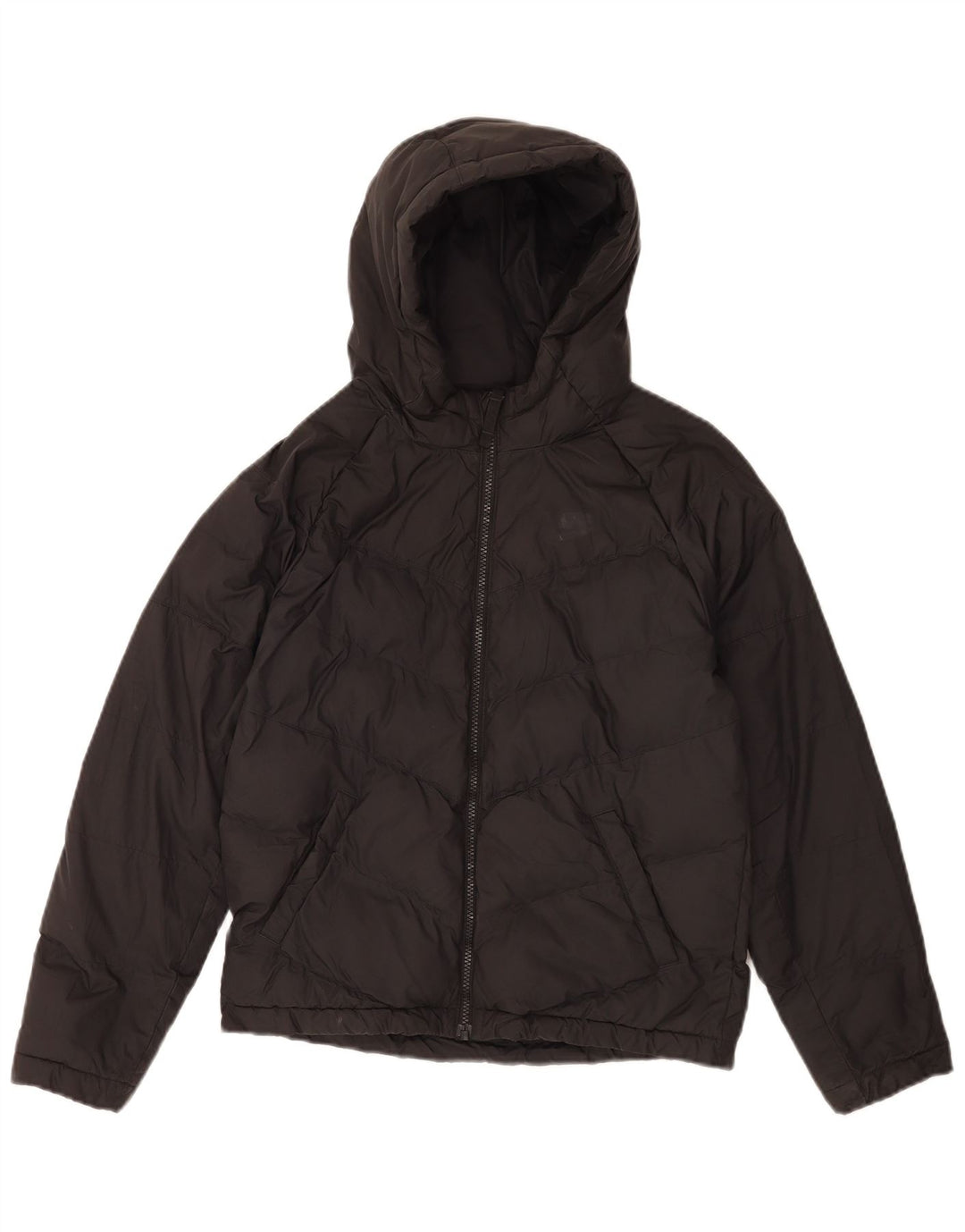 Nike Girls Hooded Padded Jacket 12-13 Years Large  Black Polyester